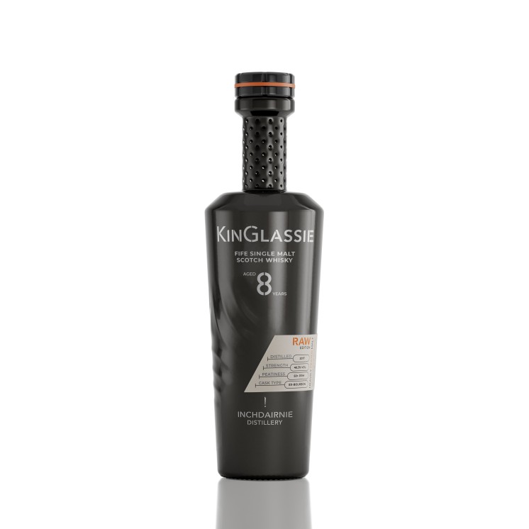 KinGlassie Raw – 8-Year Heavily Peated Single Malt (Fife)